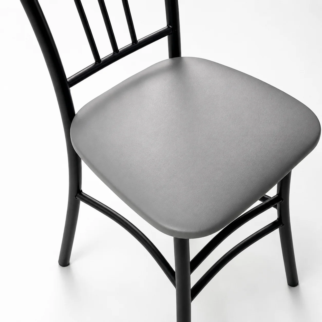 Стул ВВР Трилогия Серый/черный, экокожа