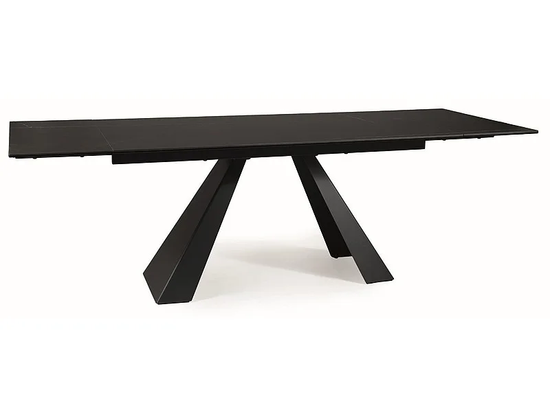 Стол обеденный SIGNAL SALVADORE Ceramic Sahara Noir черный/черный мат 160-240/90