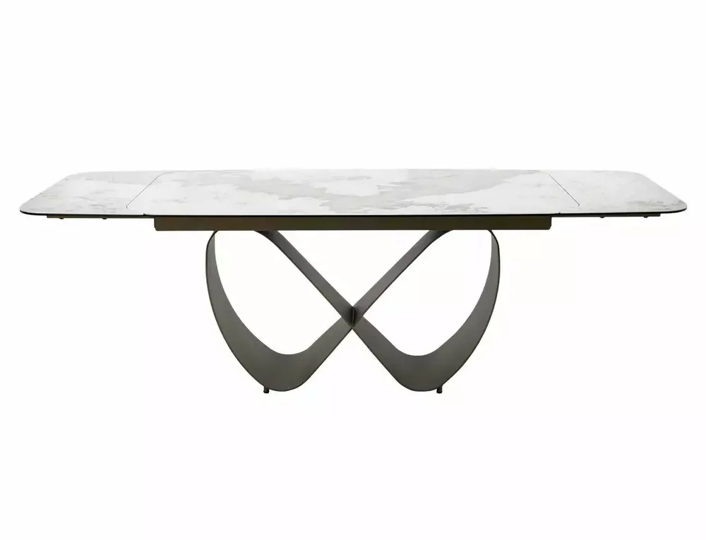 Стол обеденный SIGNAL INFINITY Ceramic белый Pandoro/медный 160-240/95