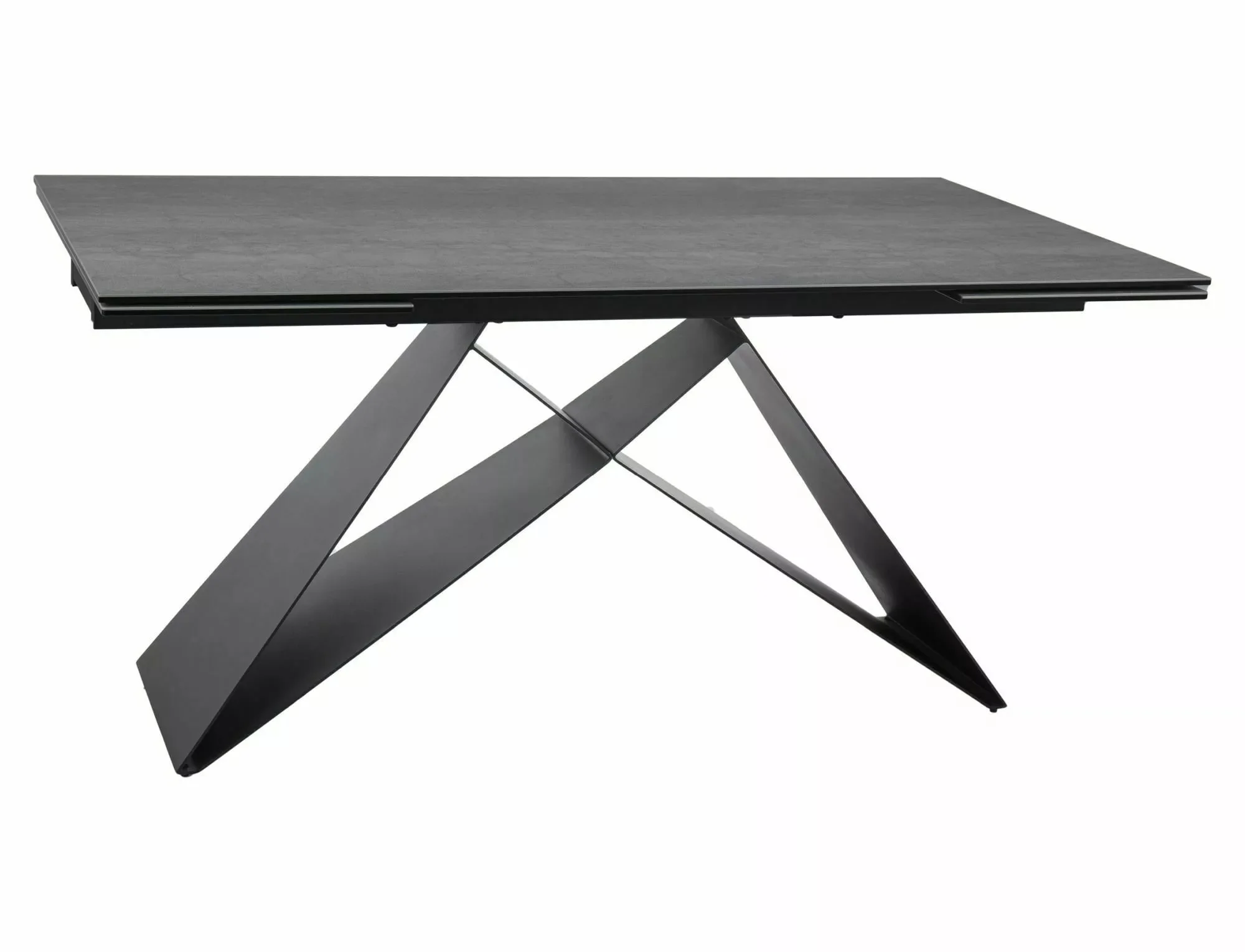 Стол обеденный SIGNAL WESTIN Ceramic Pietra Di Savoia серый/черный мат 160-240