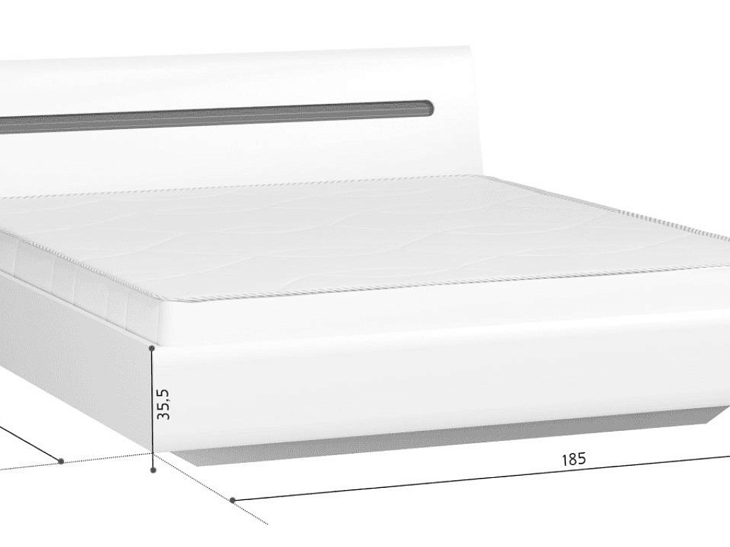 Кровать без основания  Azteca Белая LOZ180x200