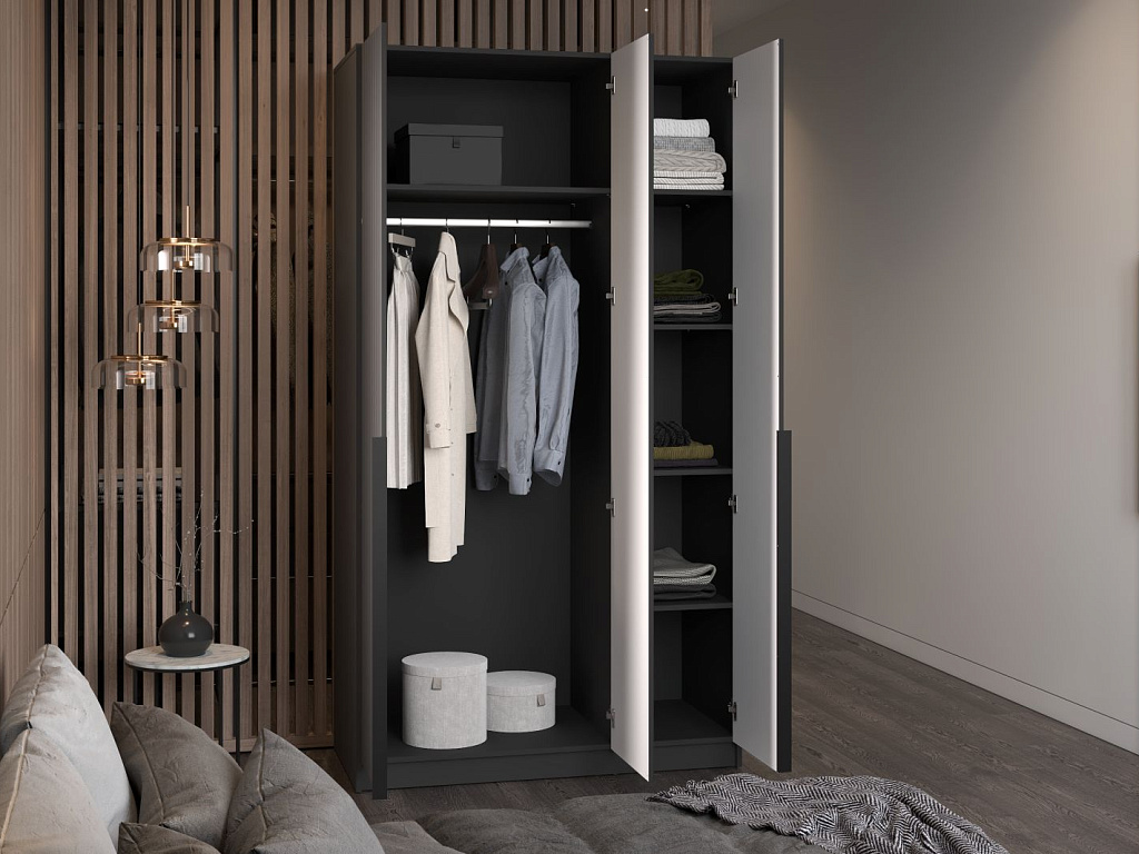 Шкаф (Графит)  Mobi SZF3D