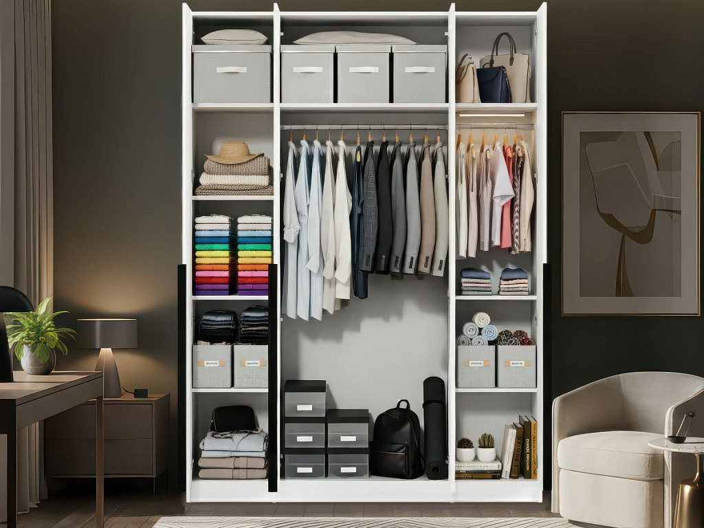 Шкаф (Белый)  Mobi SZF4D