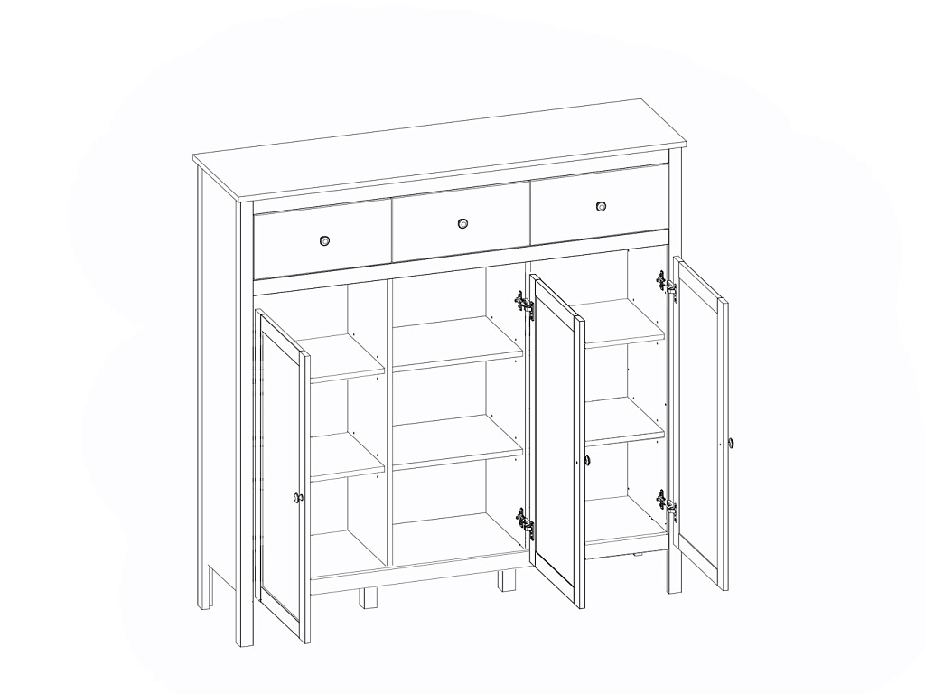 Тумба  Ewa белая KOM3D3S