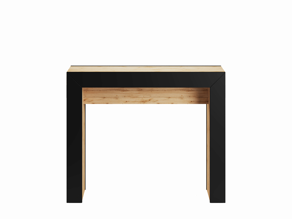 Стол-тумба раскладной (Дуб Вотан/Черный)  Mobi STO
